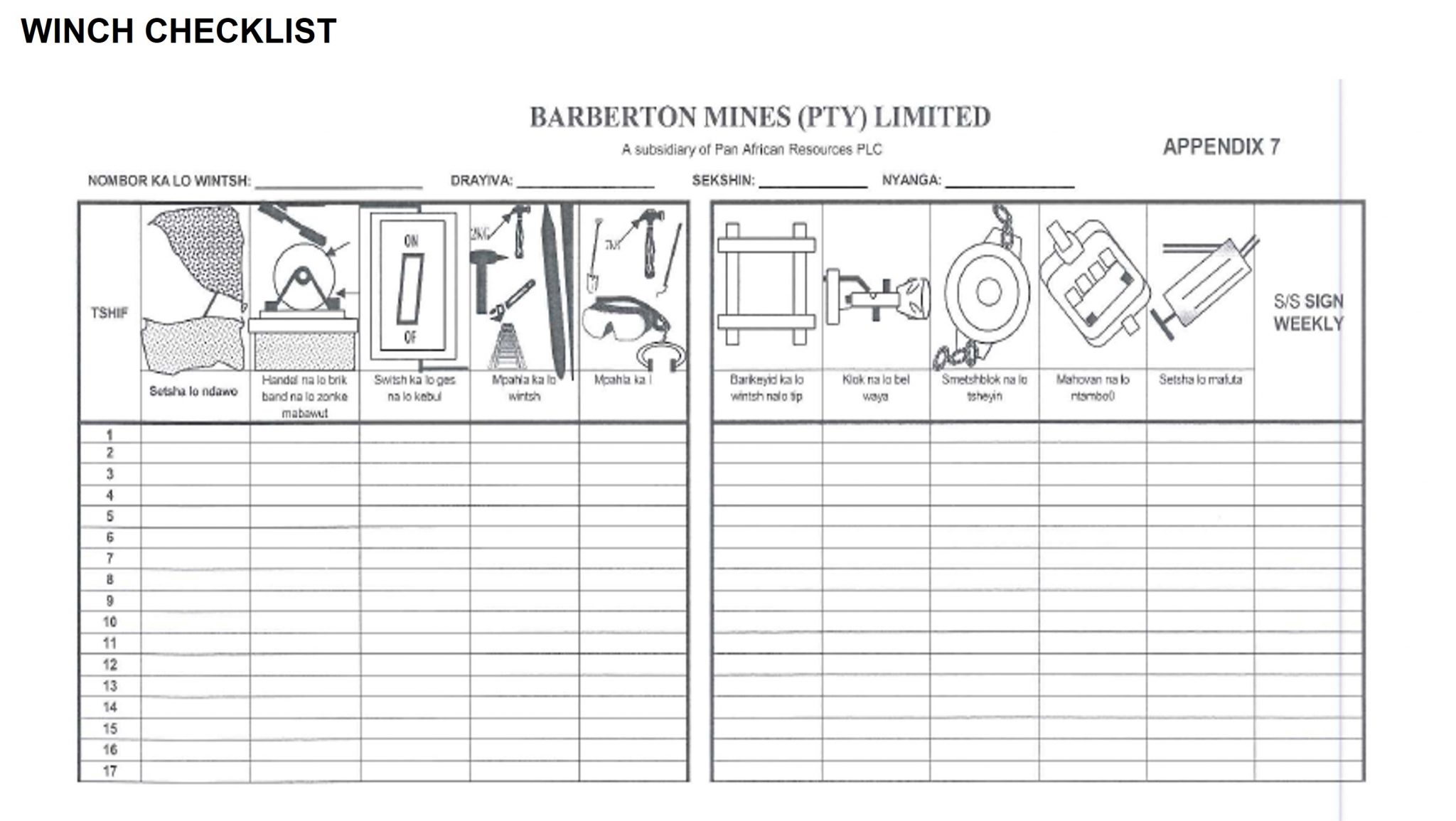 Lesson 15 Mono Winch Standard Procedure